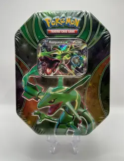 (402886) Pokemon 2016 Rayquaza EX Powers Beyond Collectors Tin - Factory Sealed - Image 1