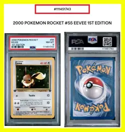 2000 Pokemon (1st Edition) PSA 8 Rocket Eevee 55/82 - From Toys ‘R’ Us 😊 - Image 1
