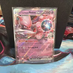 TEAM ROCKET’S MEWTWO EX 2025 Pokemon Destined Rivals DOUBLE RARE Pokemon 81/182 - Image 1