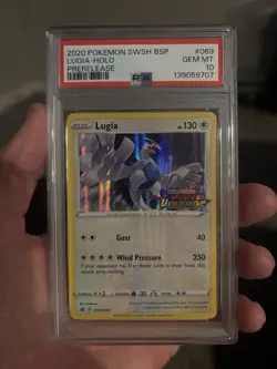 Pokemon Lugia Vivid Voltage Prerelease Holo Promo SWSH069 PSA 10 Gem Mint - Image 1