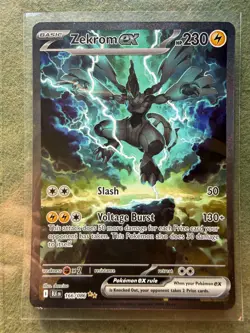 Zekrom EX #166/086 Pokemon Black Bolt Special Illustration Rare English NM- - Image 1