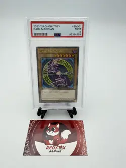 PSA 9 2023 YU-GI-OH! TN23-25TH ANV TIN: DUELING HEROES #EN001 DARK MAGICIAN - Image 1