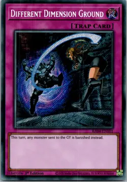 Yugioh Different Dimension Ground RA04-EN101 1st Edition Secret Rare NM - Image 1