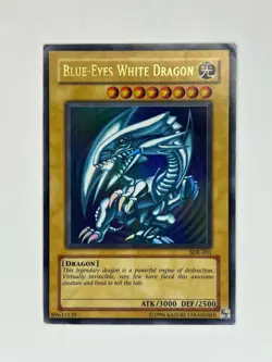 Blue Eyes White Dragon Ultra Rare SDK-001 Lightly Played/Moderate Play Condition - Image 1
