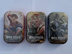 One Piece Tin Pack Set Vol 2 Set of 3 [TS-02 OP-13] Sealed Bandai - Image 1