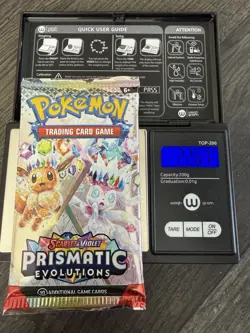 Heavy 22.67! Pokemon Prismatic Evolutions Booster Pack Sealed! Demi-God PackU! - Image 1