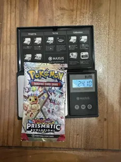 Pokemon Prismatic Evolutions Booster Pack -HEAVY 24.10g- *Possible Demi/God Pack - Image 1