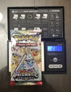 🔥HEAVY 23.84 Grams! Prismatic Evolutions Booster Pack Possible Demi/God Pack🔥 - Image 1