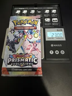 23.00g HEAVY Pokemon TCG Prismatic Evolution Booster Pack!Possible GOD/DEMI pack - Image 1