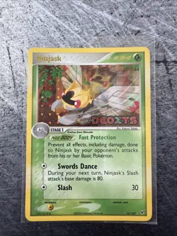 Ninjask 13/107 Reverse Holo Rare Stamped Ex Deoxys 2005 Pokemon Card - NM - Image 1