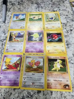9 Vintage Cards Gym Heroes Base Set Base Set 2 Pokemon Cards (LOT 2) - Image 1