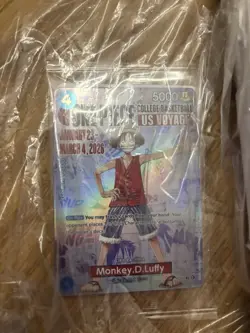 One Piece TCG Monkey D. Luffy Rutgers College Promo card and poster-sealed - Image 3