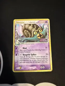 Omastar 13/110 EX Holon Phantoms Reverse Holo Rare Pokemon Card Stamped DMG - Image 1