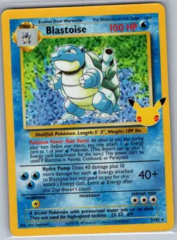 Blastoise 2/102 Celebrations: Classic Collection - Pokemon Card - NM - Image 1