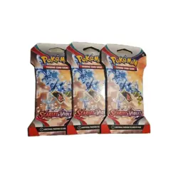 Lot Of 3 Pokemon TCG Scarlet & Violet Sleeved Blistered Booster Pack Pokemon 820650853258 - Image 1