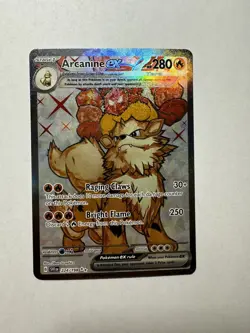 Pokemon TCG Arcanine ex Scarlet & Violet Base Set 224/198 Holo Ultra Rare - Image 1