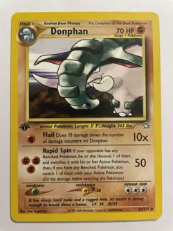 Donphan - 21/111 [Neo Genesis] Pokemon TCG - 1st Edition - Regular RARE - NM/LP - Image 1