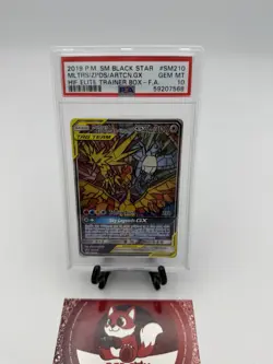 Pokemon Moltres Zapdos Articuno GX Hidden Fates Black Star Promo SM210 PSA 10 - Image 2