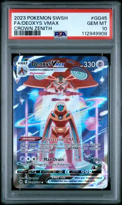 Deoxys VMAX GG45/GG70 Alt Art Crown Zenith Galarian Pokemon PSA 10 Gem Mint - Image 1