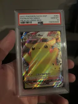 2021 Pokemon SWSH Celebrations Pikachu VMAX SWSH062 Promo PSA 10 - Image 1