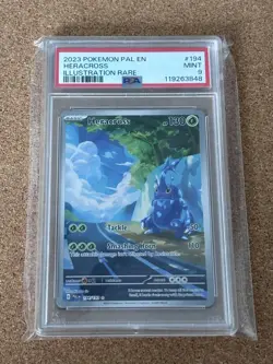 Pokemon Heracross Sv02: Paldea Evolved Holo Illustration Rare PSA 9 Mint - Image 1