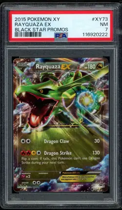 2015 PSA 7 Pokemon XY Rayquaza EX Black Star Promo XY73 Card - Image 1