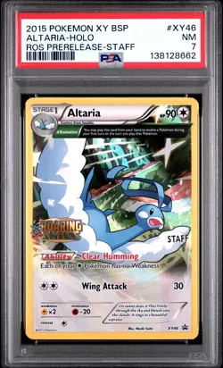 2015 POKEMON XY BLACK STAR PROMOS #XY46 ALTARIA-HOLO PSA 7 - Image 1