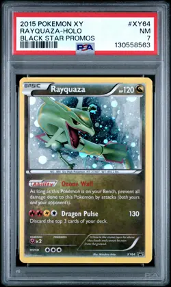 2015 POKEMON XY BLACK STAR PROMOS #XY64 RAYQUAZA-HOLO PSA 7 - Image 1