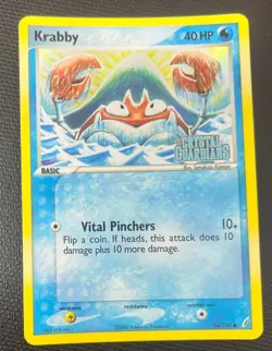 Krabby 54/100 EX Crystal Guardians Stamped Reverse Holo Pokemon TCG Card NM - Image 1