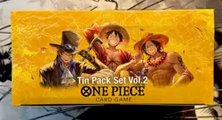 New One Piece Card Game Tin Pack Set Vol.2 [TS-02] Display 12x Tins English Op13 - Image 1