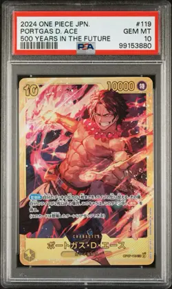 PSA 10 GEM MINT Portgas D. Ace OP07-119 500 Years Future One Piece Japanese SEC - Image 1