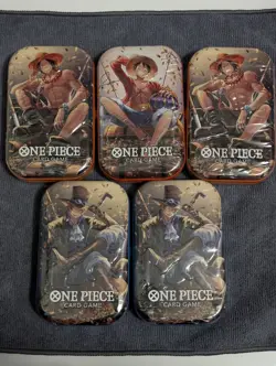One Piece Tin Pack Vol 2 | Set of 5 (Art Set + 2) | TS-02 OP-13 | Sealed Bandai - Image 1