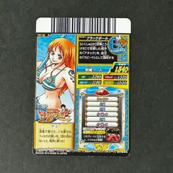 S4643 Nami TW1-08 R HOLO Japanese One Piece Treasure World Berry Match Carddass - Image 2