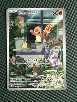 Pokemon TCG Charmander 044 SV: Scarlet & Violet Full Art Holo Black Star Promo - Image 1