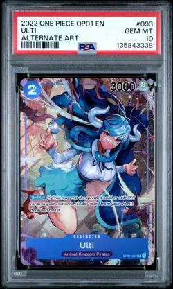 2022 ONE PIECE OP01-ROMANCE DAWN ALTERNATE ART #093 ULTI PSA 10 - Image 1