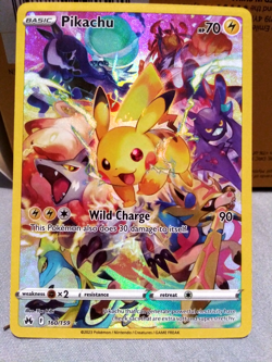 Pokemon Pikachu TCG Card Crown Zenith 160/159 Holo Secret Rare NM/Mint +extras - Image 3