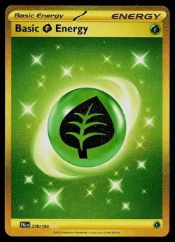 Pokemon Card - Basic Grass Energy Paldea Evolved 278/193 Secret Rare - Image 1