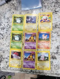 9 Vintage Cards Gym Heroes Base Set Base Set 2 Pokemon Cards (LOT 3) - Image 1