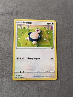 Pokemon Card Snorlax Crown Zenith Rare 109/159 Near Mint - Image 1