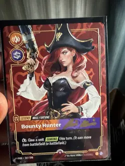 Riftbound MISS FORTUNE Bounty Hunter METAL Card 1/35 Signed By Dave Guskin - Image 1