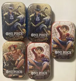 One Piece Card Game Tin Pack Set Vol. 2. Lot Of 5 Tins Sealed. OP-13 - Image 1