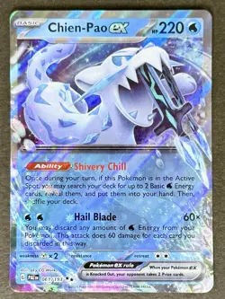 Chien-Pao ex 061/193 Ultra Rare Paldea Evolved Pokemon Card TCG NM - Image 1