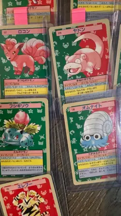 Pokemon Card Topsun Blue Back 1997 Japanese Lot 10 Cards - Image 3