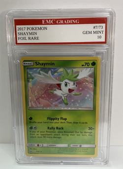 SHAYMIN #7/73 RARE FOIL Pokemon 2017 Card GRADED 10 MINT TCG CCG - Image 1