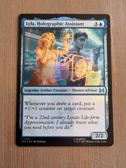 Lyla, Holographic Assistant - 7 - MTG: Spider-Man: Eternal - Uncommon - FOIL - Image 1