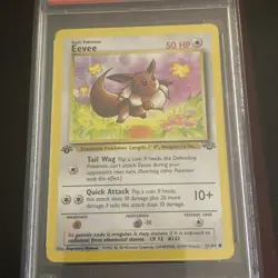 PSA 9 1st Edition Eevee 51/64 Jungle Set WOTC Pokemon TCG Vintage - Image 3
