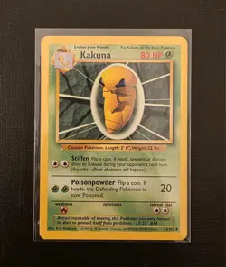 Pokemon Base Set Kakuna 33/102 Vintage WOTC Common - Image 1
