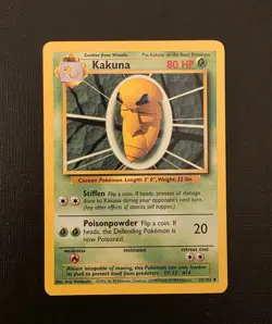 Pokemon Base Set Kakuna 33/102 Vintage WOTC Common - Image 2