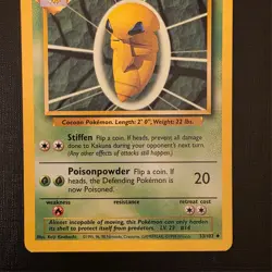 Pokemon Base Set Kakuna 33/102 Vintage WOTC Common - Image 4