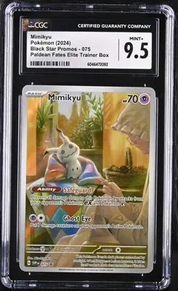 Pokemon CGC 9.5 Mimikyu SVP 075 Black Star Promo Paldean Fates Elite Mint+ - Image 1
